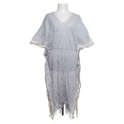 Jurk (Wit, Blauw) van Oysho Katoen, Metallvezel