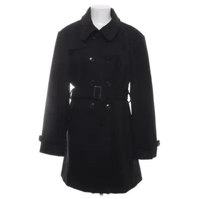 Coat (Black) from Alpine Polyester, Wool