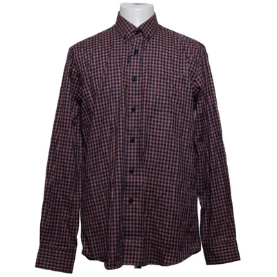 Buttondownskjorte (Blå, Orange) fra Dressmann Premium Collection Bomuld