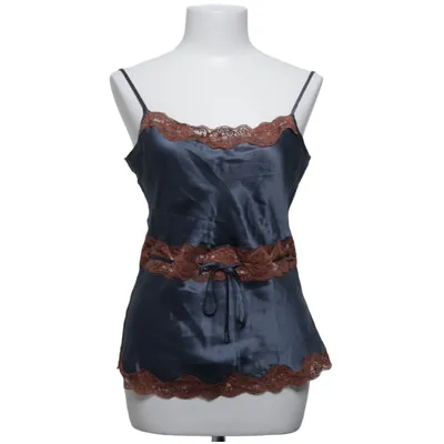 Pajama top (Blue, Brown) from Naf Naf Silk