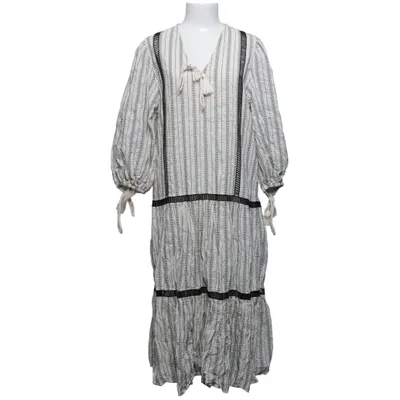 Robe longue (Blanc, Noir) de By Malene Birger Coton, Viscose