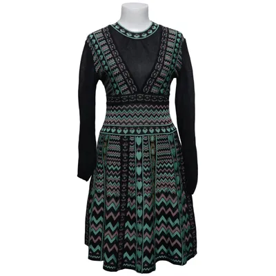 Kleid (Schwarz, Grün, Mehrfarbig) von Missoni Baumwolle, Polyamid, Viskose