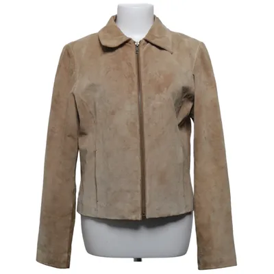Läderjacka (Beige) från Amica Mocka