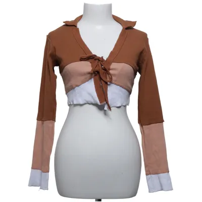 Top (Brun, Pink, Hvid, Flerfarvet) fra PrettyLittleThing Bomuld, Elastan