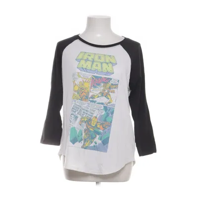 Langærmet t-shirt (Hvid, Sort, Flerfarvet) fra Marvel Bomuld, Polyester