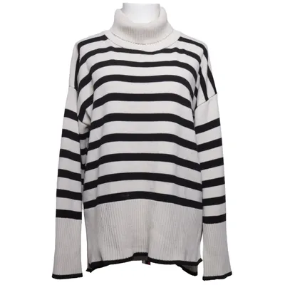 Polotröja (Vit, Svart) från Chiquelle Akryl, Ull