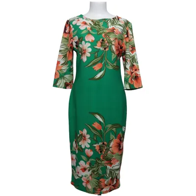 Dress (Green, Multicolored) from KDK London Elastane, Polyester