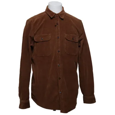 Overshirt (Brown) from Zara Man Cotton, Elastane