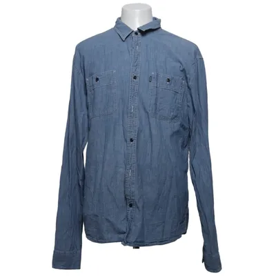 Denim blouse (Blauw) van DePalma Workwear Katoen