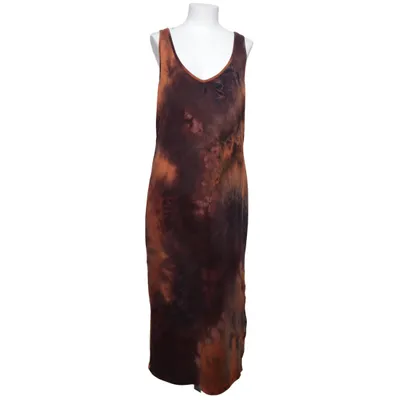 Maxi jurk (Bruin, Oranje, Meerkleurig) van Shein Curve Elastaan, Polyester