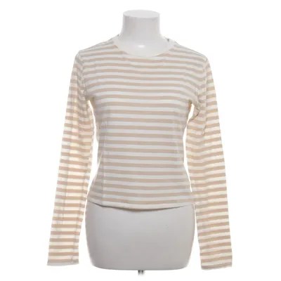 Top (Beige, White) from H&M Cotton, Elastane