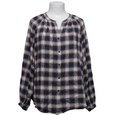 Bluse (Blå, Brun, Hvid) fra Uniqlo Akryl, Bomuld, Lyocell, Viscose