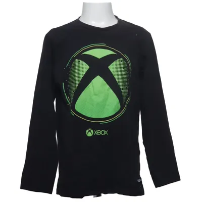 Lange mouwen shirt (Zwart, Groen) van Xbox Katoen