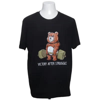 T-shirt (Svart) från Romwe Bomull, Polyester