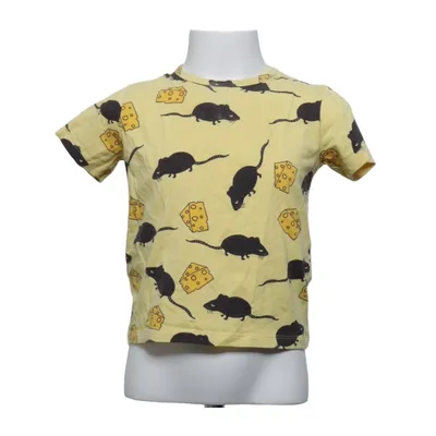 T-shirt (Jaune, Noir) de Mini Rodini Coton, Élasthane