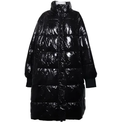 Vinterfrakke (Sort) fra Zizzi Polyester, Polyurethan