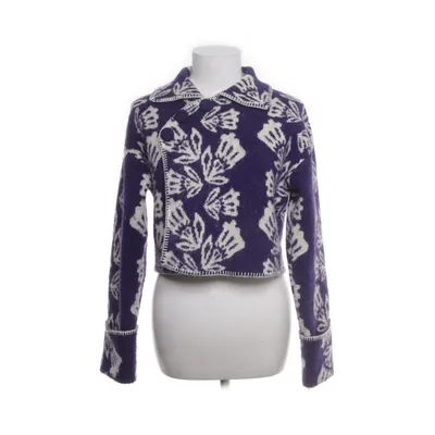 Cardigan (Lila, Wit) van Zara Polyester, Acryl, Wol, Elastaan