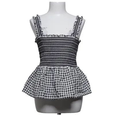 Tank Top (Black, White) from Mango Cotton, Polyester
