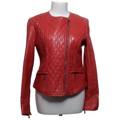 Veste de motard (Rouge) de Giovanni Cuir, Polyester