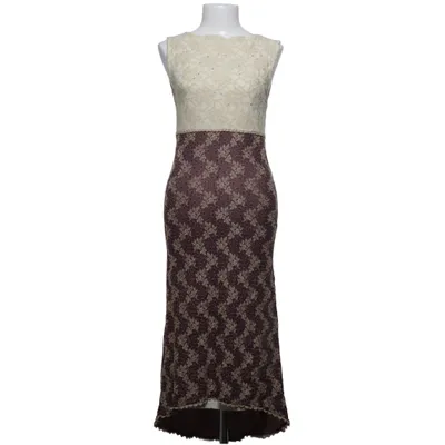 Maxikleid (Beige, Lila) von Mille K Metallfaser, Polyamid, Polyester, Viskose