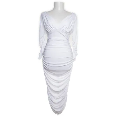 Cocktailkjole (Hvid) fra Normakamali Polyester, Elastan