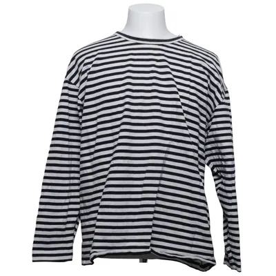 Langærmet t-shirt (Sort, Hvid) fra A Day's March Økologisk bomuld