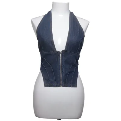 Halterneck top (Blå) fra Loavies Bomuld, Polyester