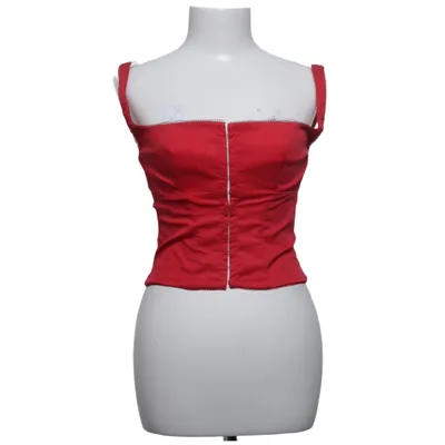 Crop top (Red) from House of CB Cotton, Elastane, Polyamide
