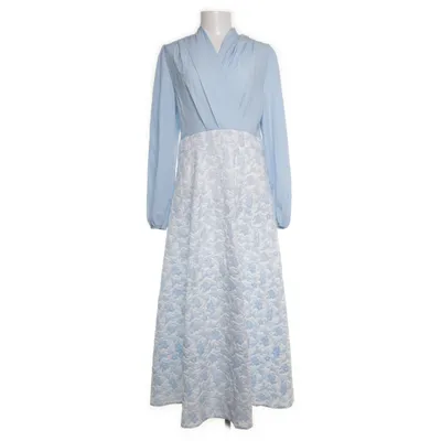 Maxi dress (Blue, White) from Lovito Polyester
