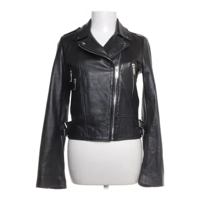 Leren jack (Zwart) van Zara Polyester, Leer