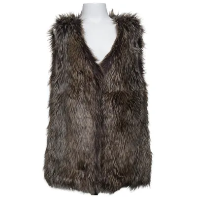 Fur vest (Brown, Gray) from H&M Acrylic, Polyester