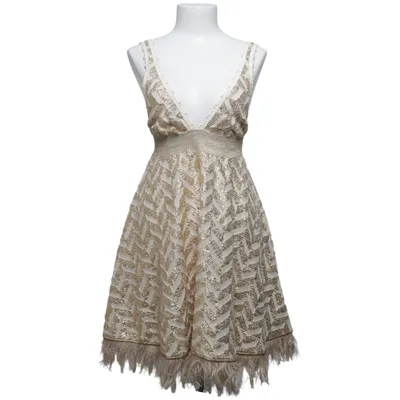 Cocktailjurk (Goud, Wit) van C.H.I.O. Katoen, Polyamide