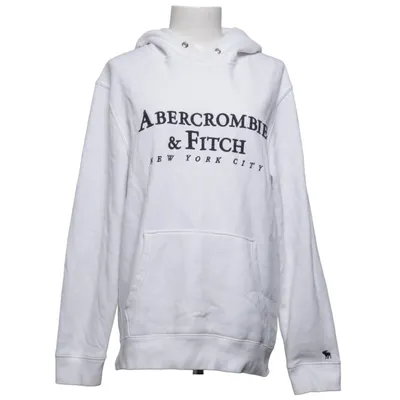 Hoodie (White) from Abercrombie & Fitch Cotton, Polyester