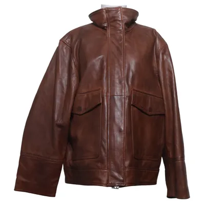 Leather jacket (Brown) from Zara Leather Collection Leather