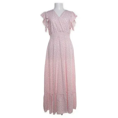 Maxi dress (Pink, White) from Lovito Cotton, Polyester
