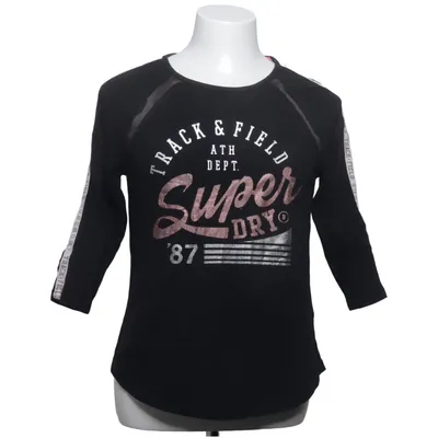 Lange mouwen shirt (Zwart) van Superdry Track & Field Katoen