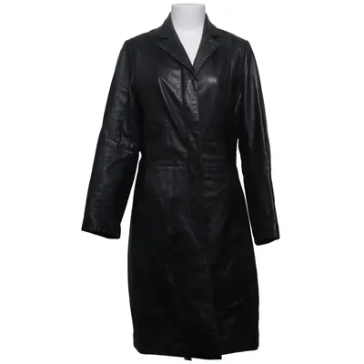 Leren jas (Zwart) van Hennes Collection Leer, Polyester