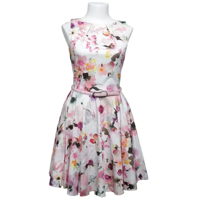 Jurk (Wit, Meerkleurig) van Closet London Katoen, Elastaan