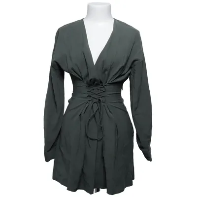 Klänning (Grön) från Zara Polyester, Viskos