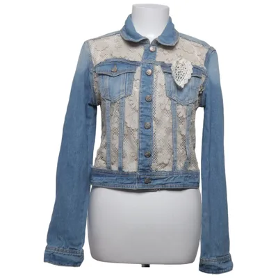 Denimjakke (Blå, Beige) fra Mozzaar Bomuld, Elastan