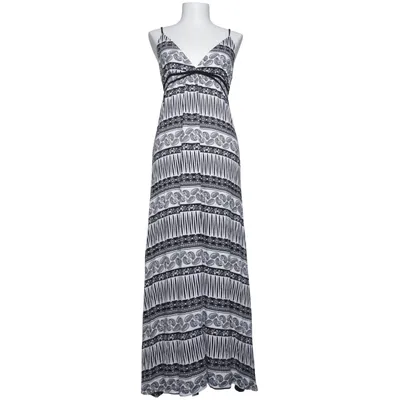 Maxi jurk (Zwart, Wit) van Papaya Elastaan, Viscose