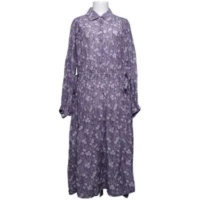 Maxi jurk (Lila, Wit) van Brora Katoen, Zijde