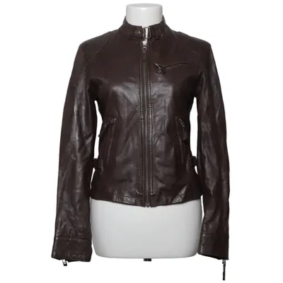 Veste en cuir (Marron) de Hollies Stockholm Coton, Cuir, Polyester