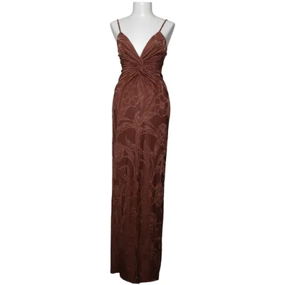 Maxi dress (Brown) from Mango Elastane, Polyester