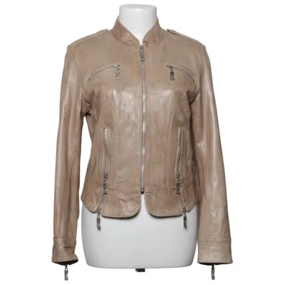 Veste en cuir (Beige) de On Stage