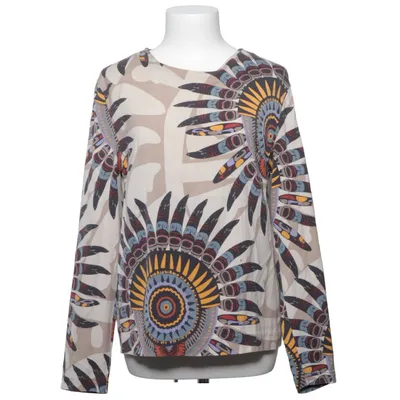 Blouse (Beige, Multicolore) de Antik Batik Élasthane, Soie