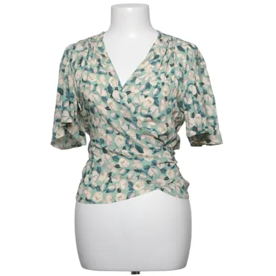 Wrap blouse (Green, White) from The House of Foxy Viscose