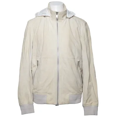 Læderjakke (Beige) fra Alphatauri Læder, Nylon, Polyester