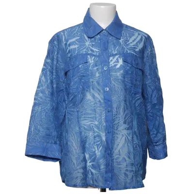 Shirt (Blue) from Drapers & Damons Linen, Polyester, Viscose