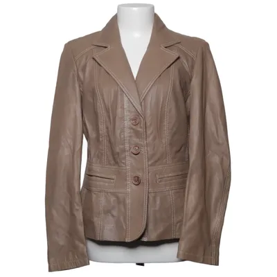Läderkavaj (Beige) från Thomas Rabe Skinn